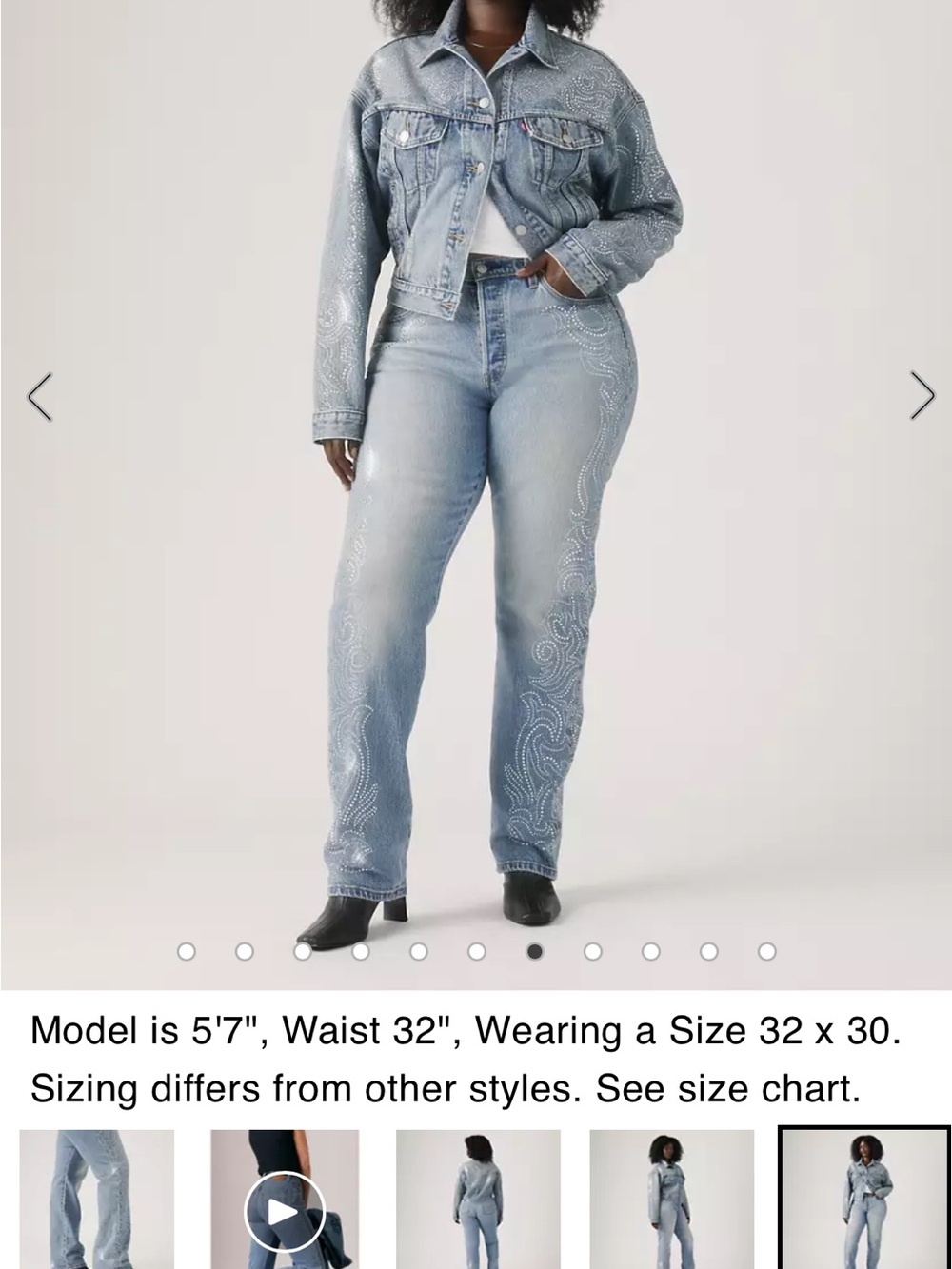 Levi's BEYONCÉ X Levi’s® 501 Curve high-rise straight leg jean 25 x 30
